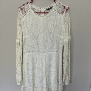 Shein Women’s  Day Dress, Mini, Size M,White